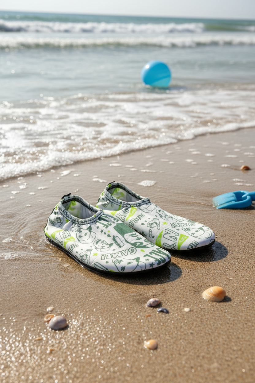 Flexy Slips Lycra Faces Green