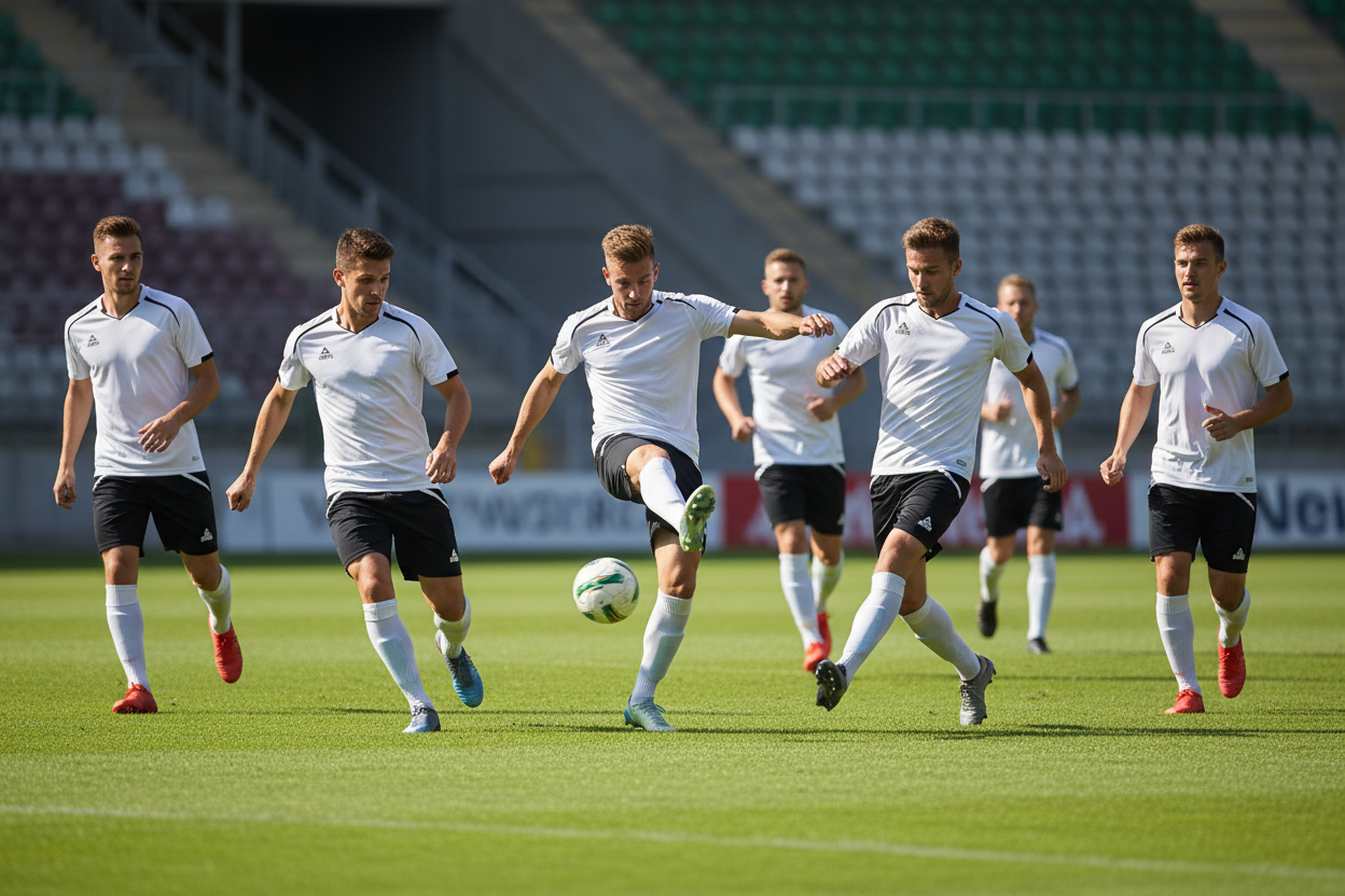 White & Black Peak Football Team in Action