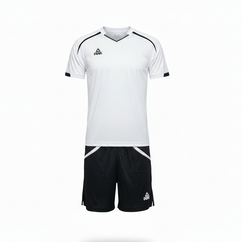 White & Black Peak Uniform - Direct Front View