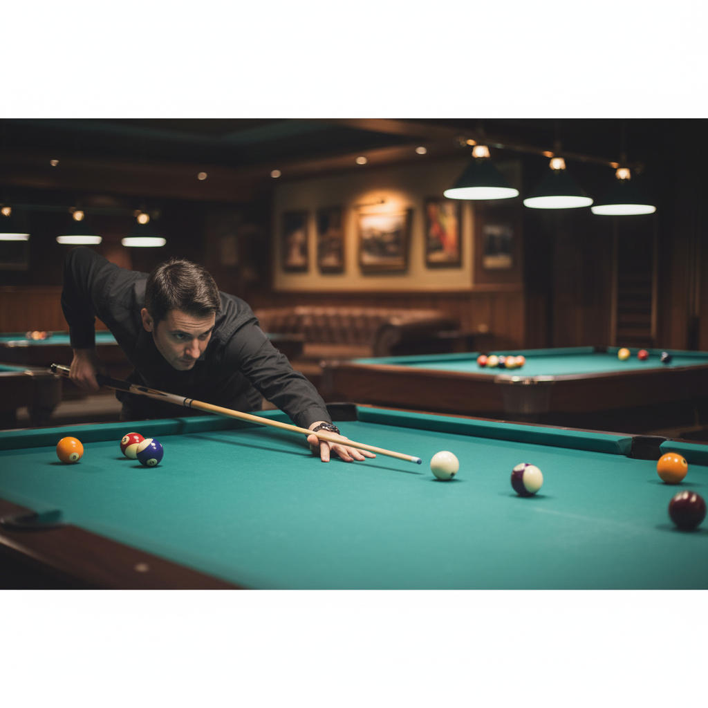 White & Black Pool Cue Lifestyle