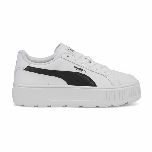 White black Puma Karmen sneaker on pure white background