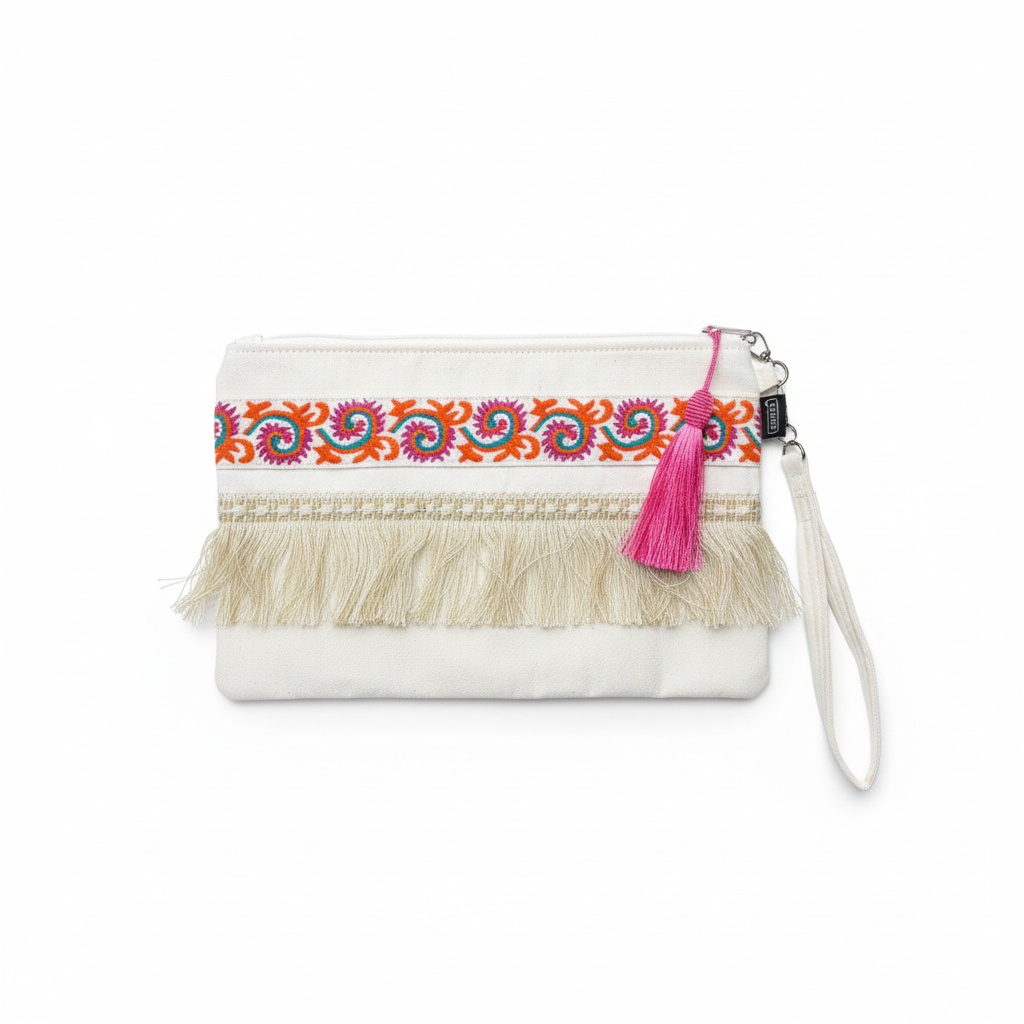 Crossbody bag Off/White Multicolor Embroidery