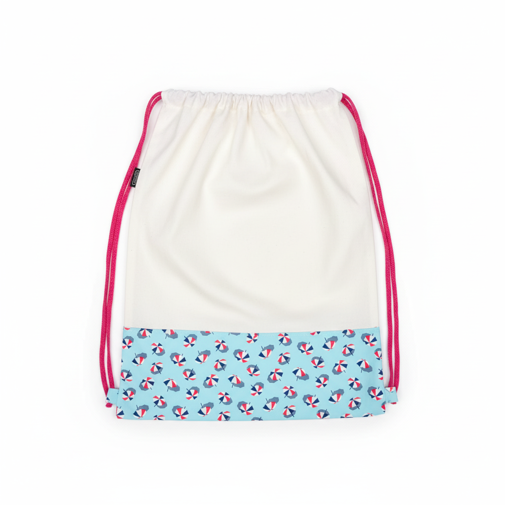 Lace Bag White Umbrella Aqua