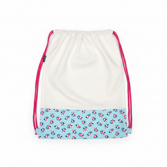 Lace Bag White Umbrella Aqua