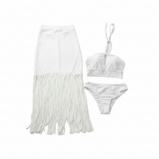 Swimsuit (Maillot) Three-Pieces White