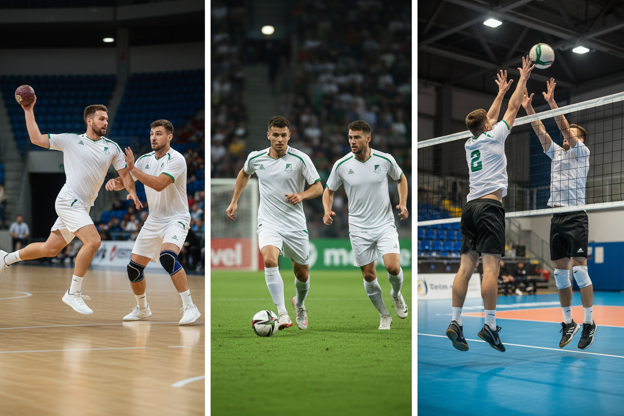 White & Green PEAK Team Uniform – Lifestyle Sports Photo