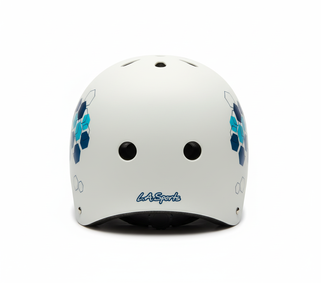 White Helmet Rear View - White Background