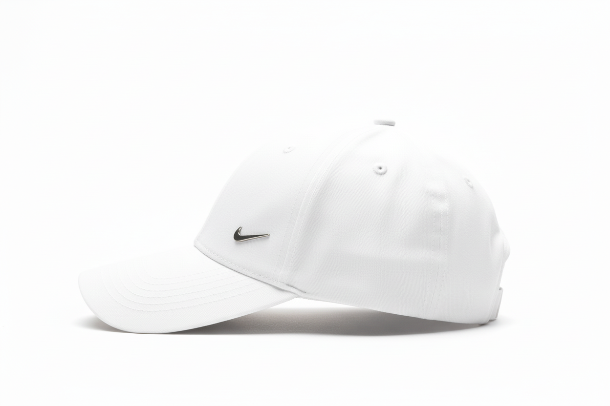 White Nike Cap Side View