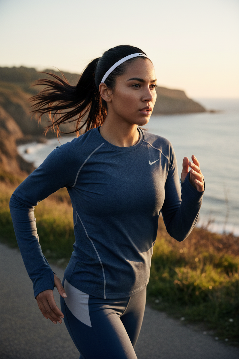 White Nike Headband Female Lifestyle