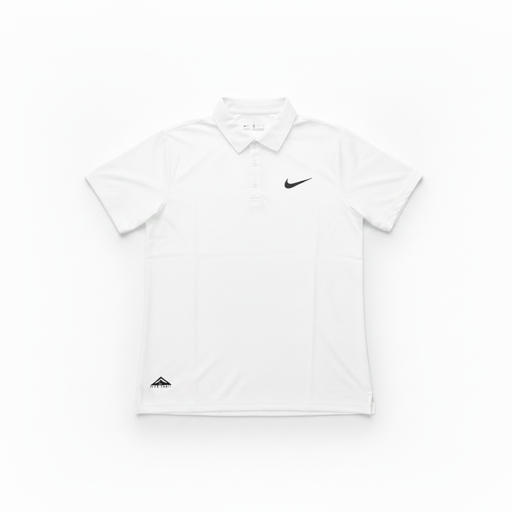 White Nike polo