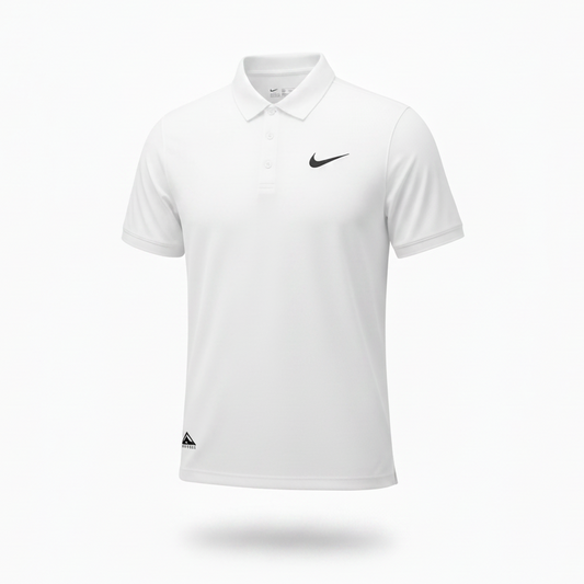 White Nike polo