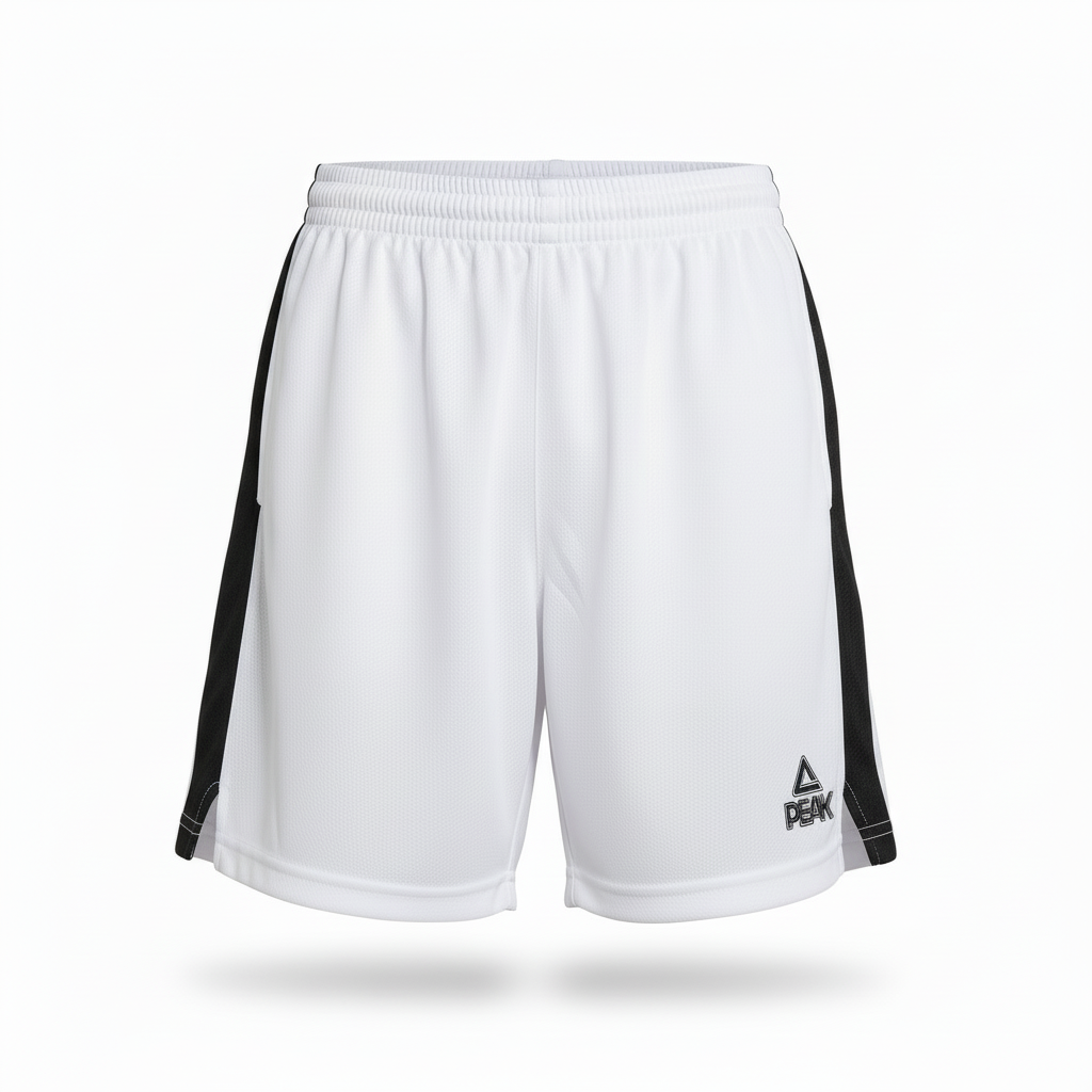 White PEAK Shorts Black Stripes