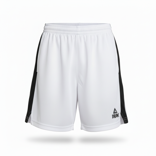 White PEAK Shorts Black Stripes