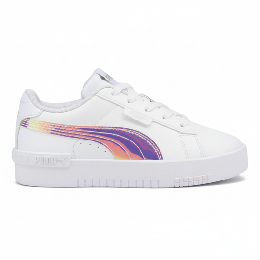 White Puma Jada sneaker on clear white background