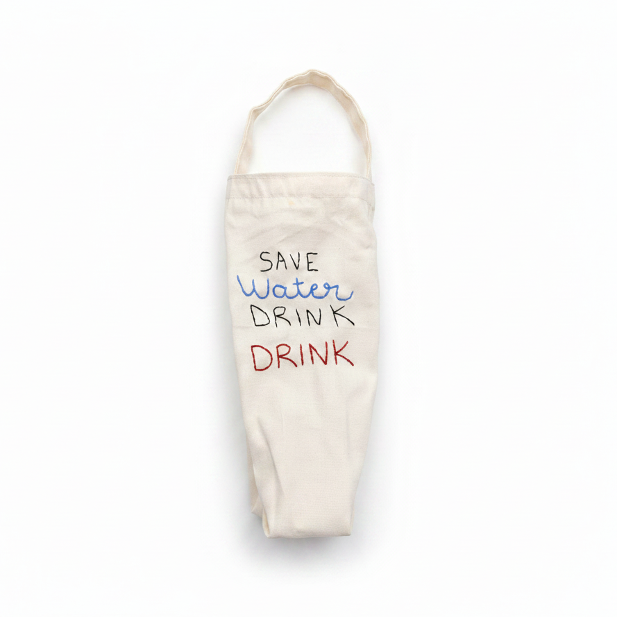 Wine tote bag white background