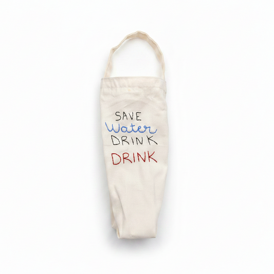 Wine tote bag white background