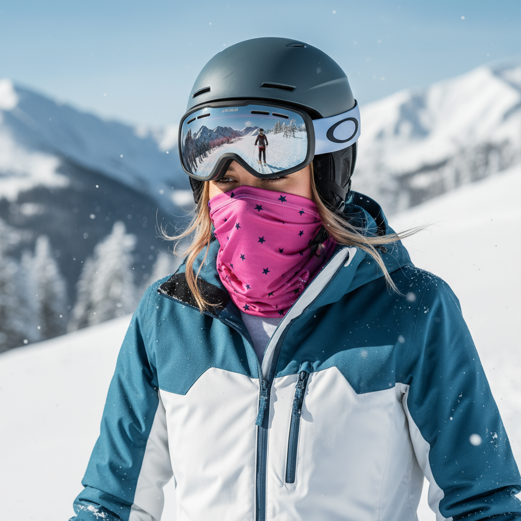 Functional Headgear - Lycra Stars Pink