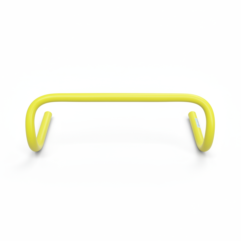 Yellow agility hurdle white background