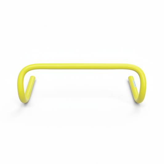 Yellow agility hurdle white background