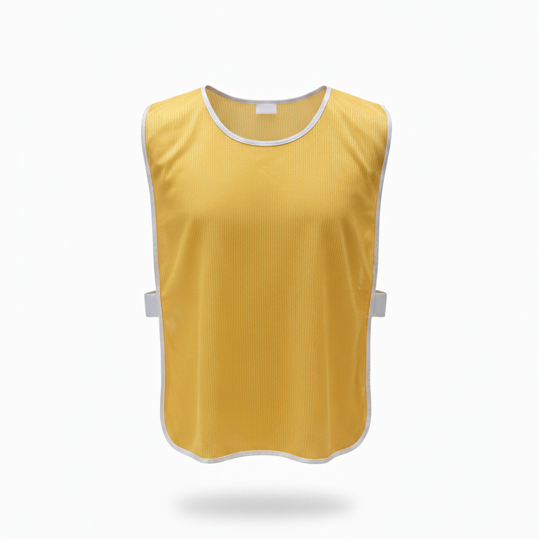 Yellow gold training bib no mannequin