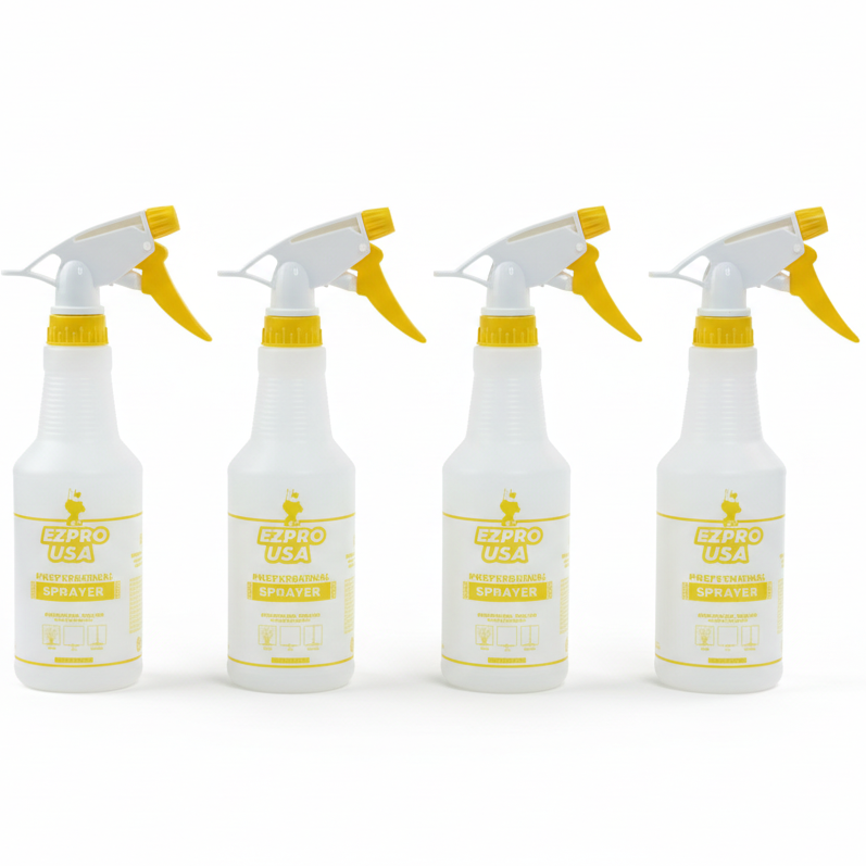 Yellow Sprayers White Background