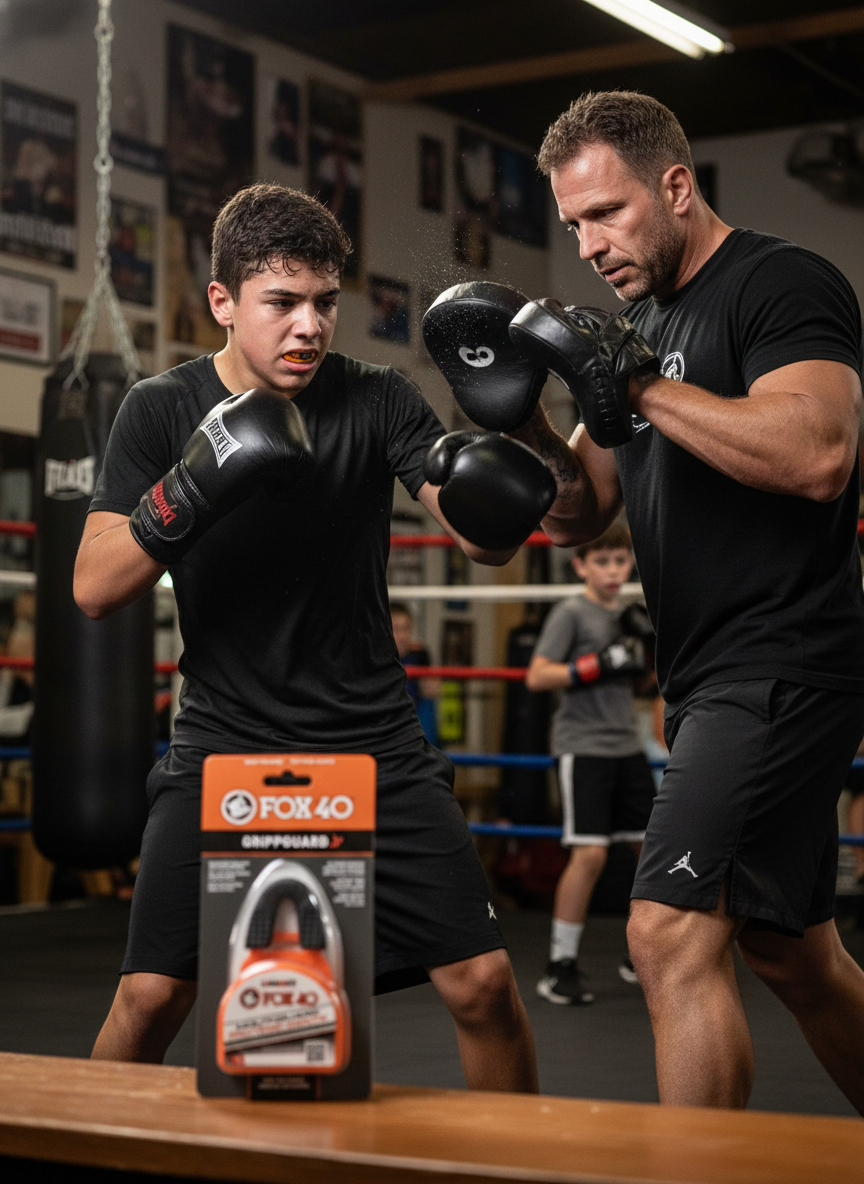 Fox40 Grippguard Mouthguard Black Junior